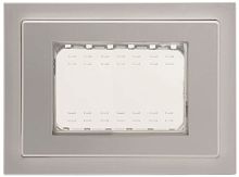 Рамка горизонтальная ABB Niessen Zenit 1-м. 3 мод. крышка N2473 BL серый картинка